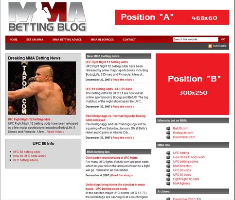 MMA advertising rates